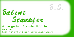 balint stampfer business card